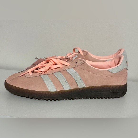 Pink and Gray Sneakers with Brown Soles - Picture 2 of 3